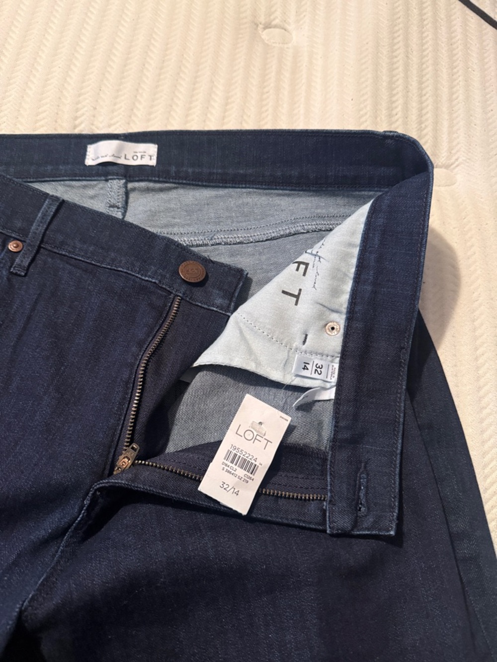LOFT Dark Blue Denim Flare Jeans